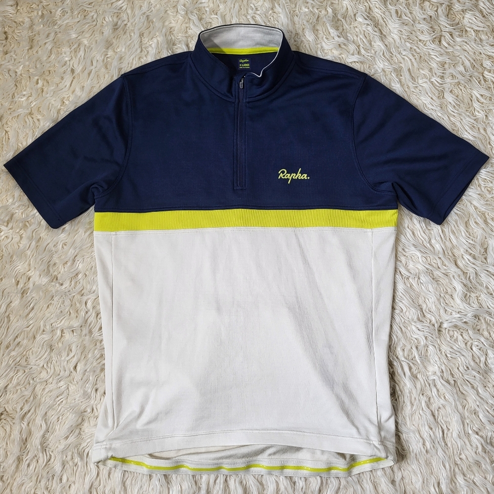 RAPHA CLASSIC JERSEY Navy /Grey/Green Size X-Large